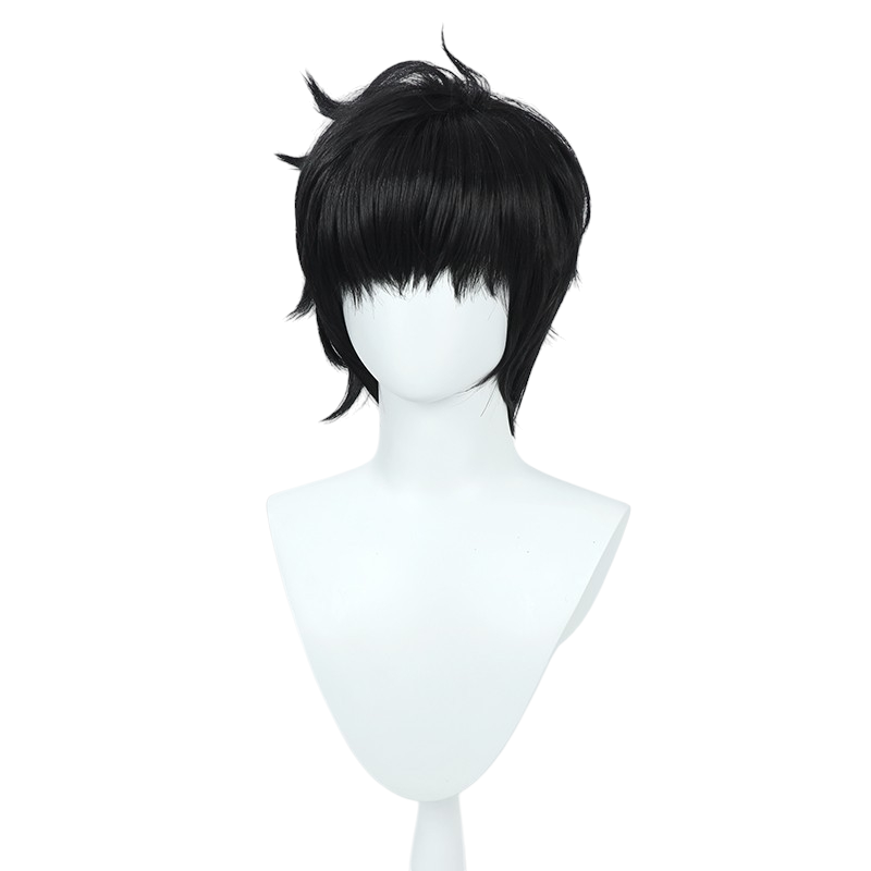 White Smoke Sung Jinwoo Cosplay Wig - Solo Leveling (Black Teased Flipped) (FEVERCOS)