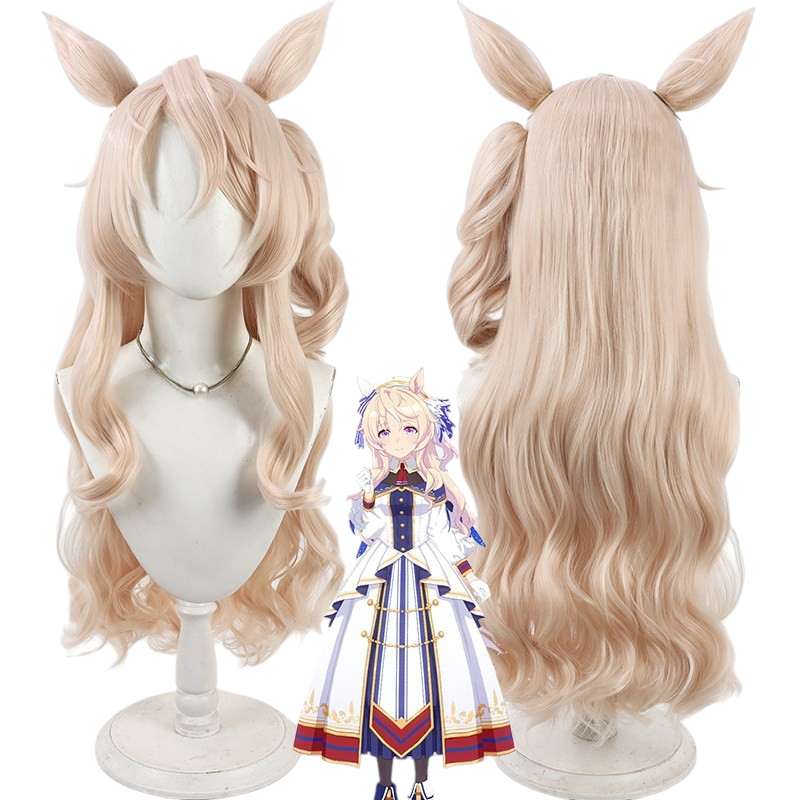 White Smoke Victoire Pisa Cosplay Wig - Uma Musume (Curly Styling) (FEVERCOS)