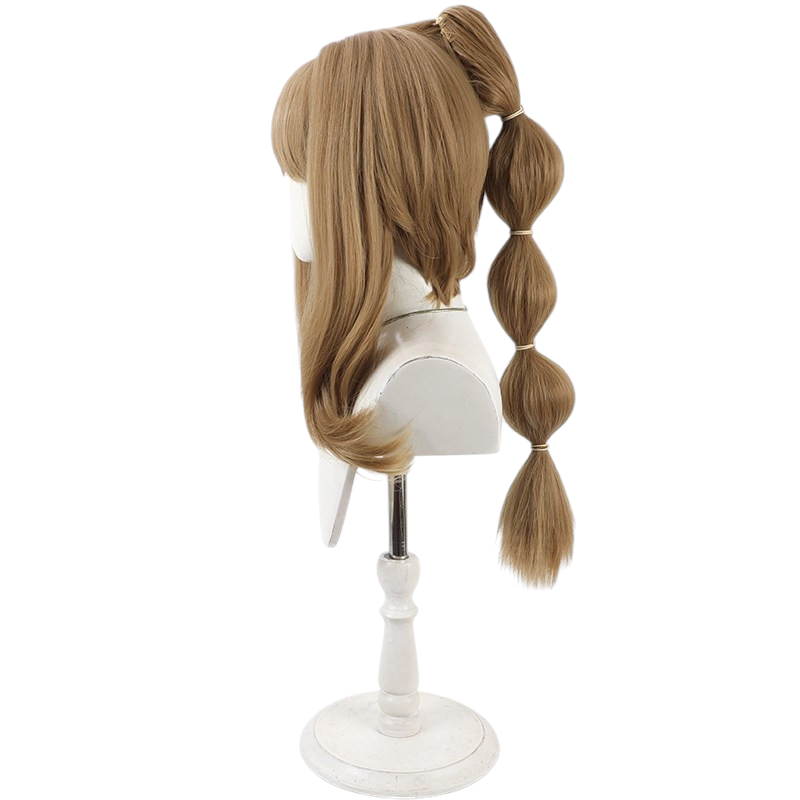 White Smoke Isayama Mami Cosplay Wig - Kaguya Toki no Tsubasa love is war(Detachable Ponytail) (FEVERCOS)