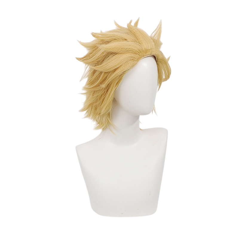 White Smoke Enjin Cosplay Wig - Gachiakuta (Golden Teased Slick Back) (FEVERCOS)