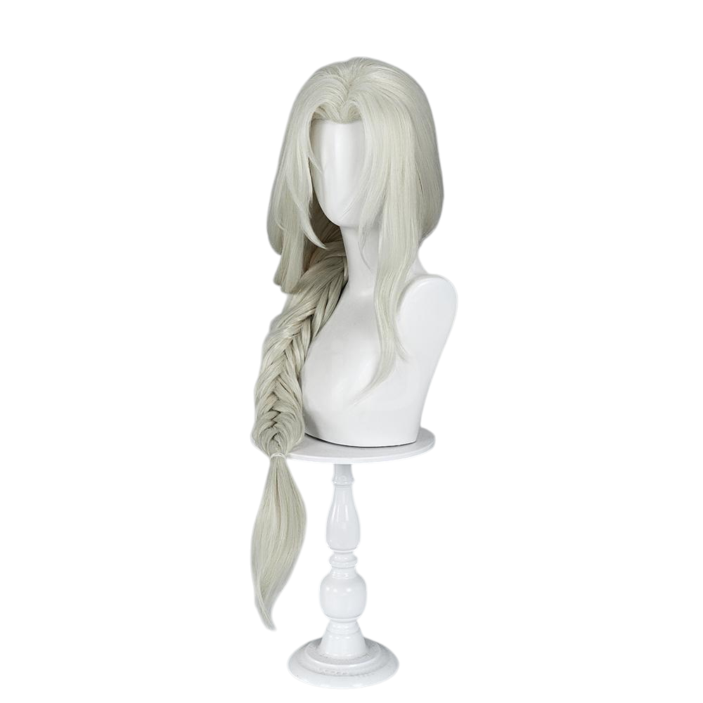 White Smoke Fire Keeper Cosplay Wig - Dark Souls III (80cm Teased Braided Scalp) (FEVERCOS)