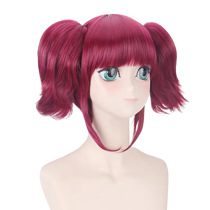 White Smoke Mey-Rin Cosplay Wig - Black Butler (Burgundy Red Short) (FEVERCOS)