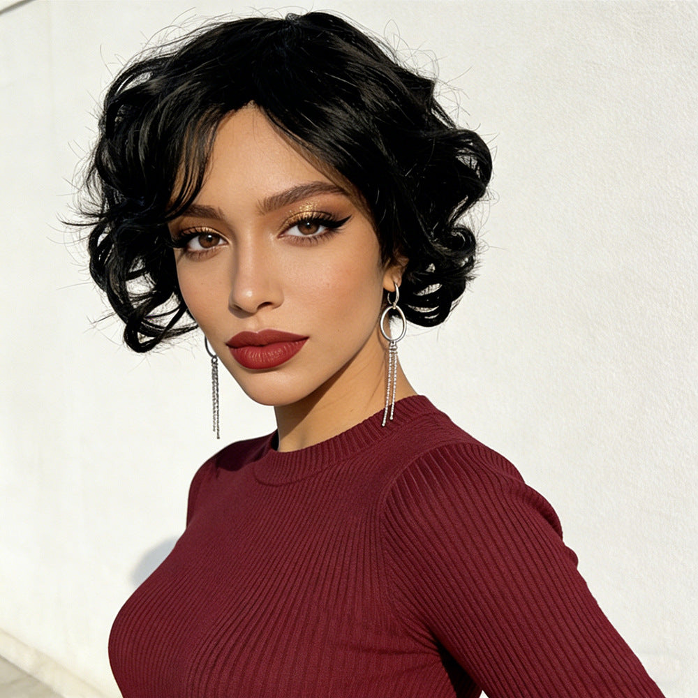 Antique White Retro Fluffy Wavy Bob - Vintage Collection (Short Volume) (FEVERCOS)