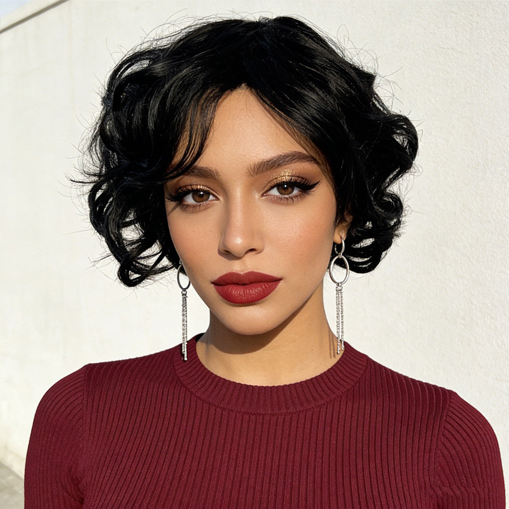 Antique White Retro Fluffy Wavy Bob - Vintage Collection (Short Volume) (FEVERCOS)
