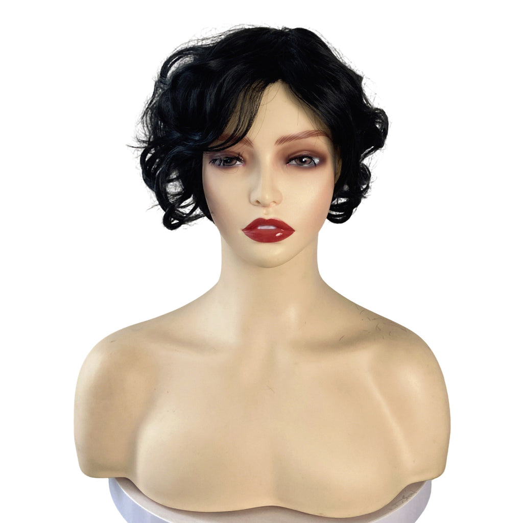 White Smoke Retro Fluffy Wavy Bob - Vintage Collection (Short Volume) (FEVERCOS)