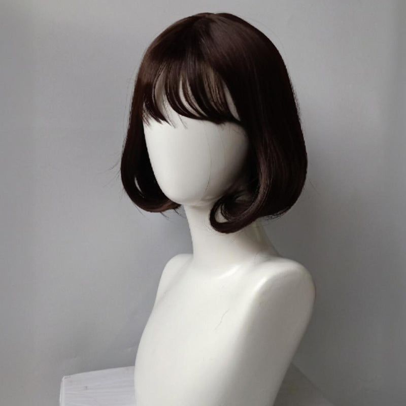 Chic Inward Curve Bob Wig - Everyday Fashion (Fluffy Air Bangs) (FEVERCOS)
