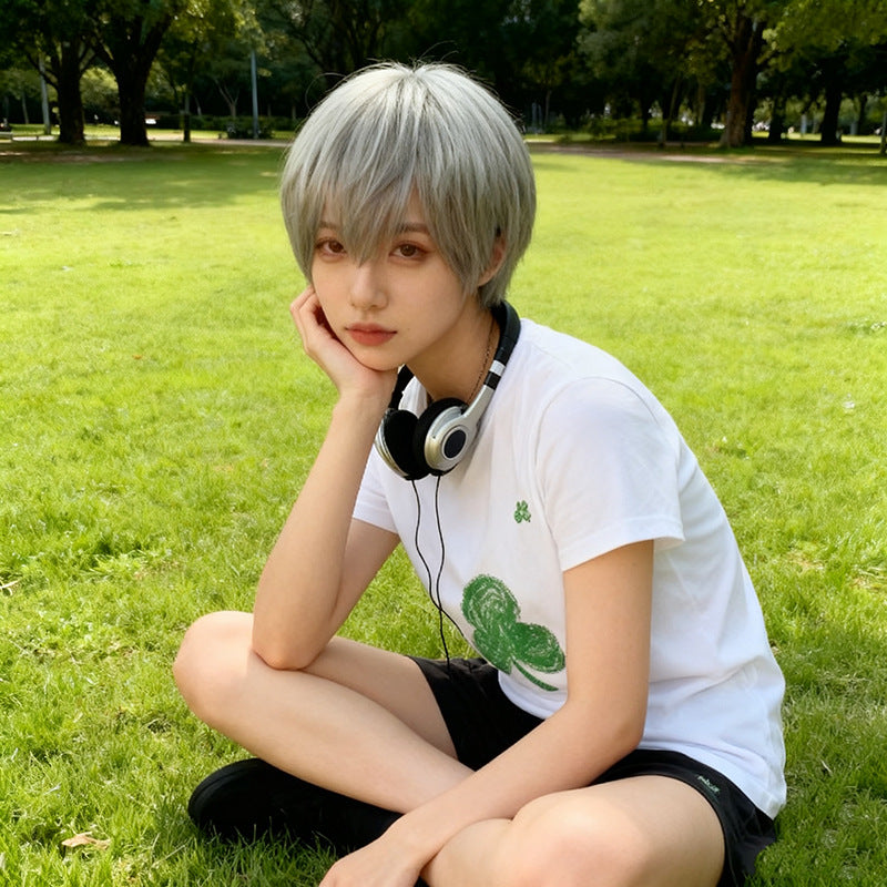 Black Edgy Unisex Short Pixie Wig - Urban Fashion (Handsome Fluffy Cut) (FEVERCOS)
