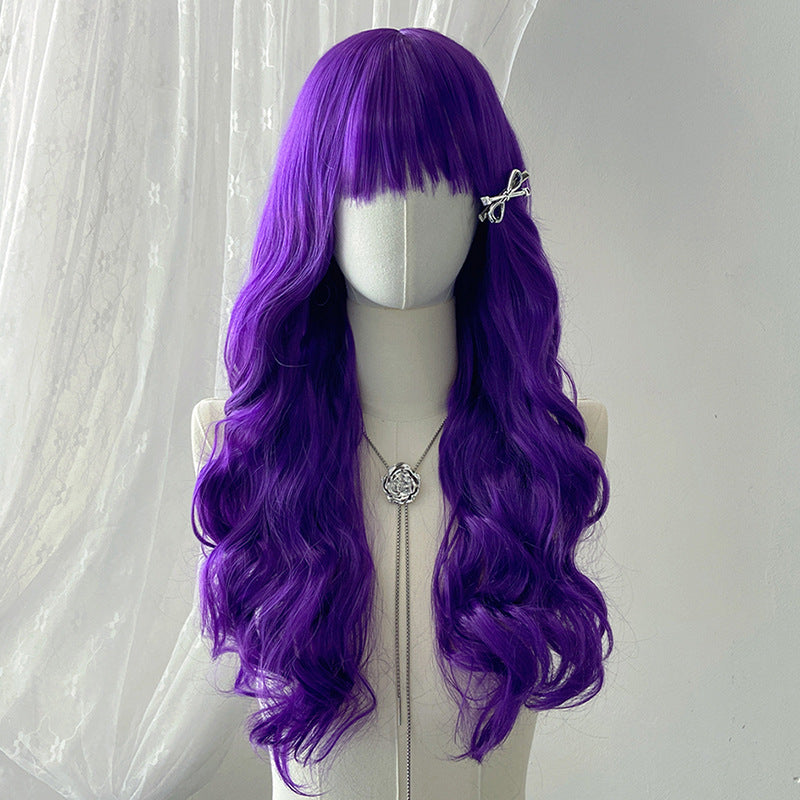 Pastel Purple Roman Curl Wig - Lolita Fashion (Long Bangs) (FEVERCOS)