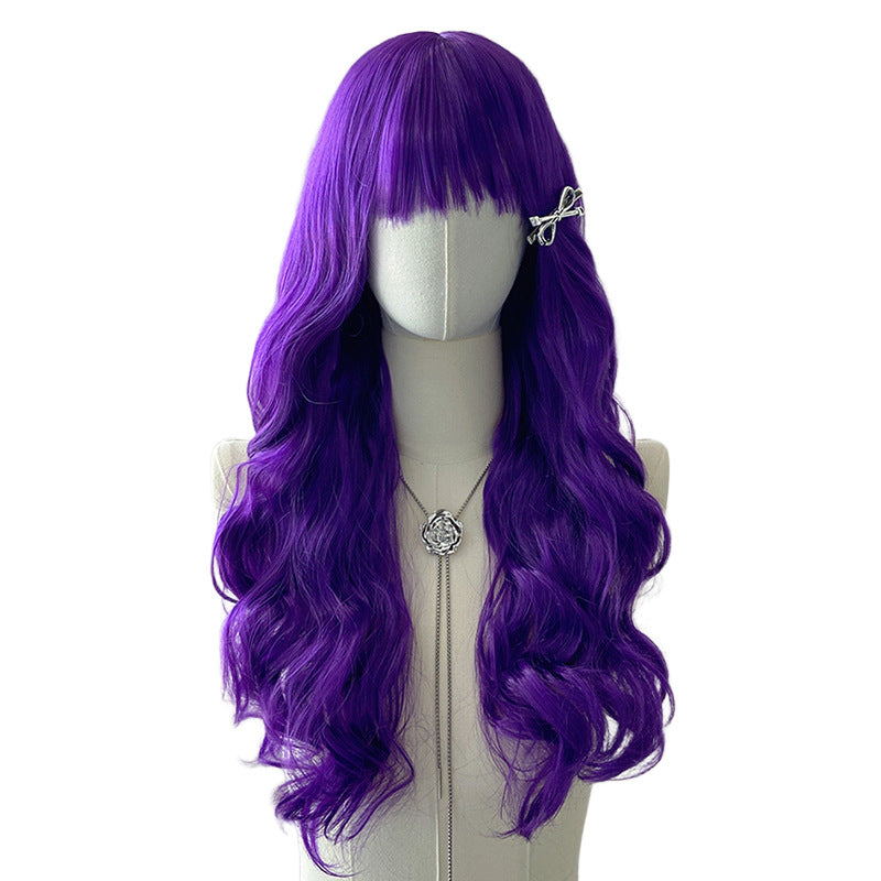Pastel Purple Roman Curl Wig - Lolita Fashion (Long Bangs) (FEVERCOS)