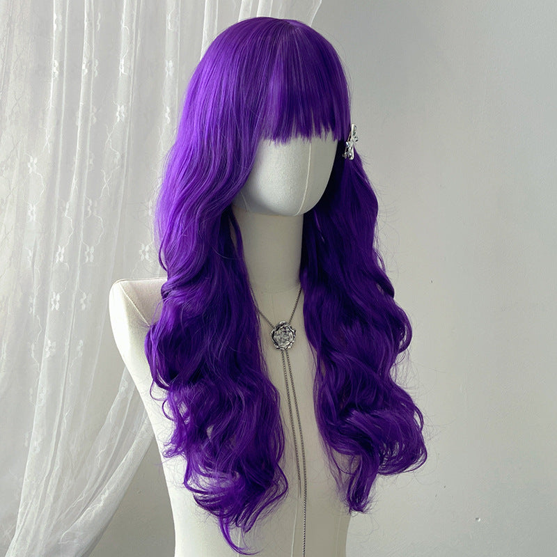 Pastel Purple Roman Curl Wig - Lolita Fashion (Long Bangs) (FEVERCOS)