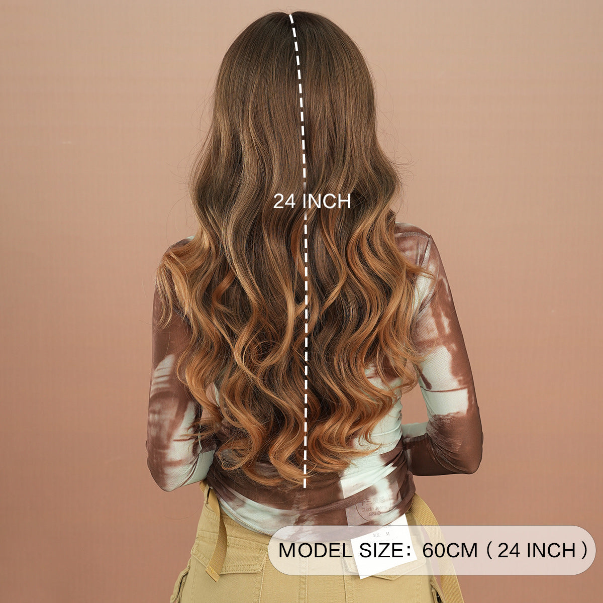 Tan Milk Tea Ombre Lace Wig - Elite Lace Fronts (Long Wavy Curtain Bangs) (FEVERCOS)