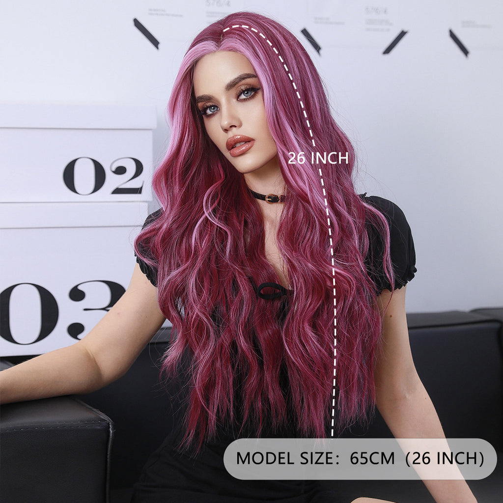 Light Gray Starry Purple Highlight Lace Wig - Elite Lace Fronts (Deep Wavy) (FEVERCOS)