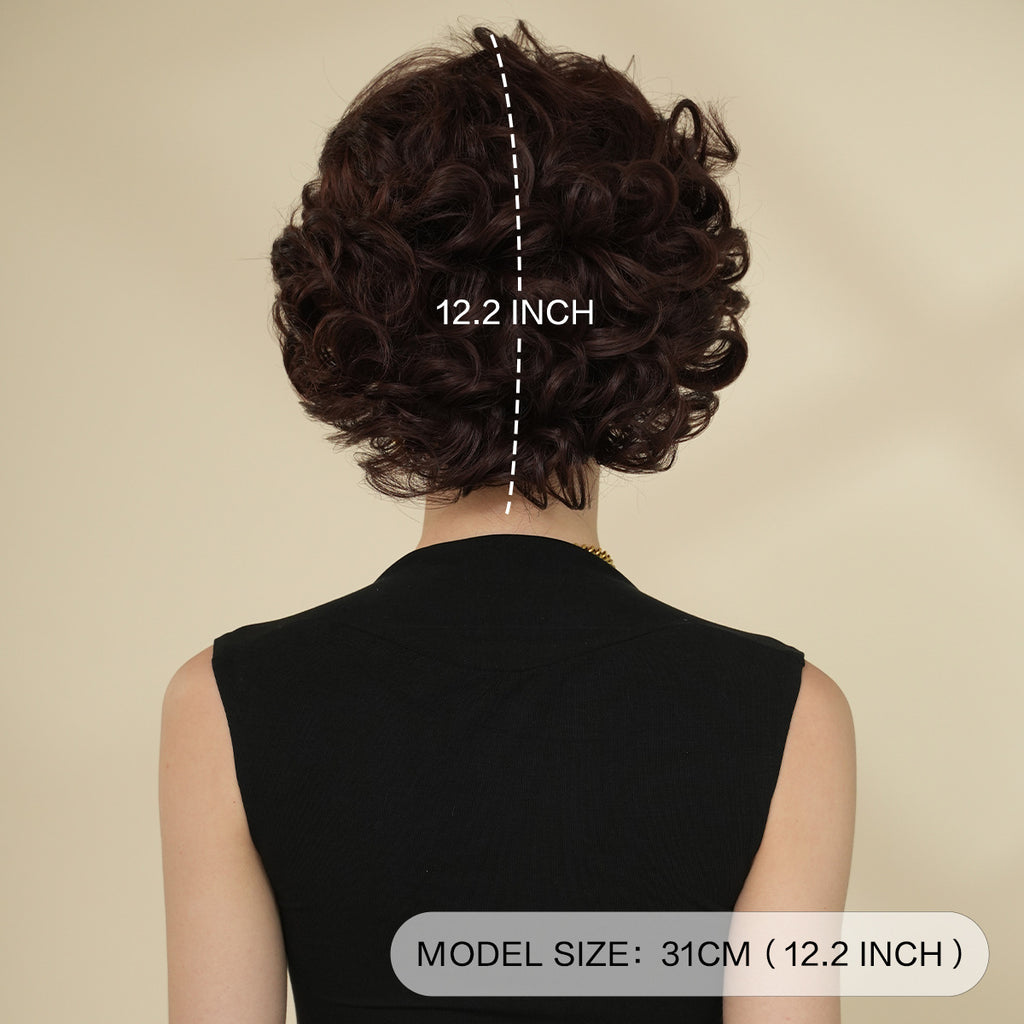 Tan Retro Brown Pixie Cut Wig - Vintage Collection (70s 80s Layered) (FEVERCOS)