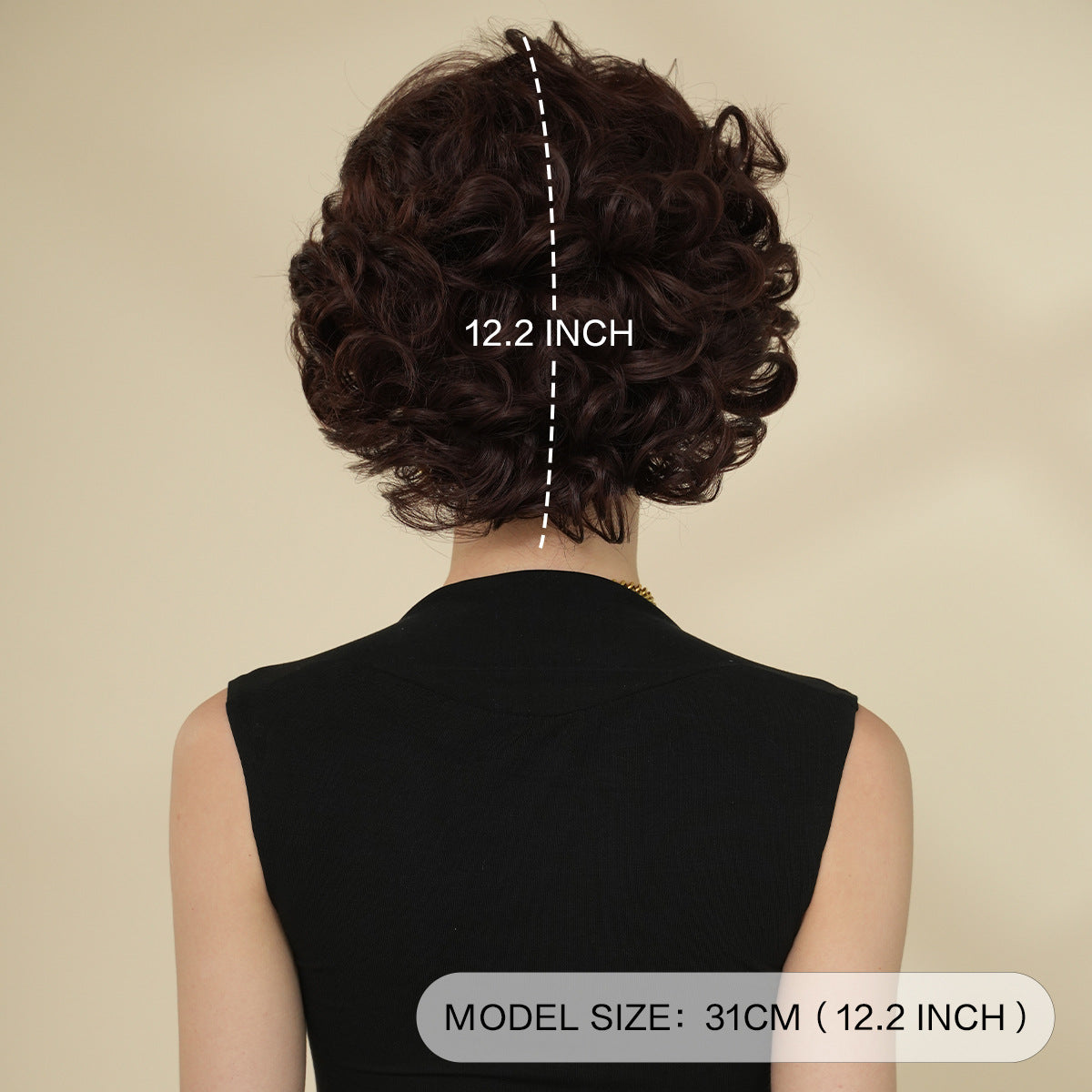 Tan Retro Brown Pixie Cut Wig - Vintage Collection (70s 80s Layered) (FEVERCOS)