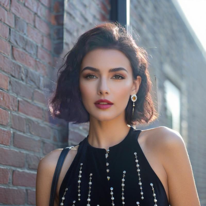 Slate Gray French Curl Retro Short Wig - Vintage Collection (Hong Kong Style Bob) (FEVERCOS)