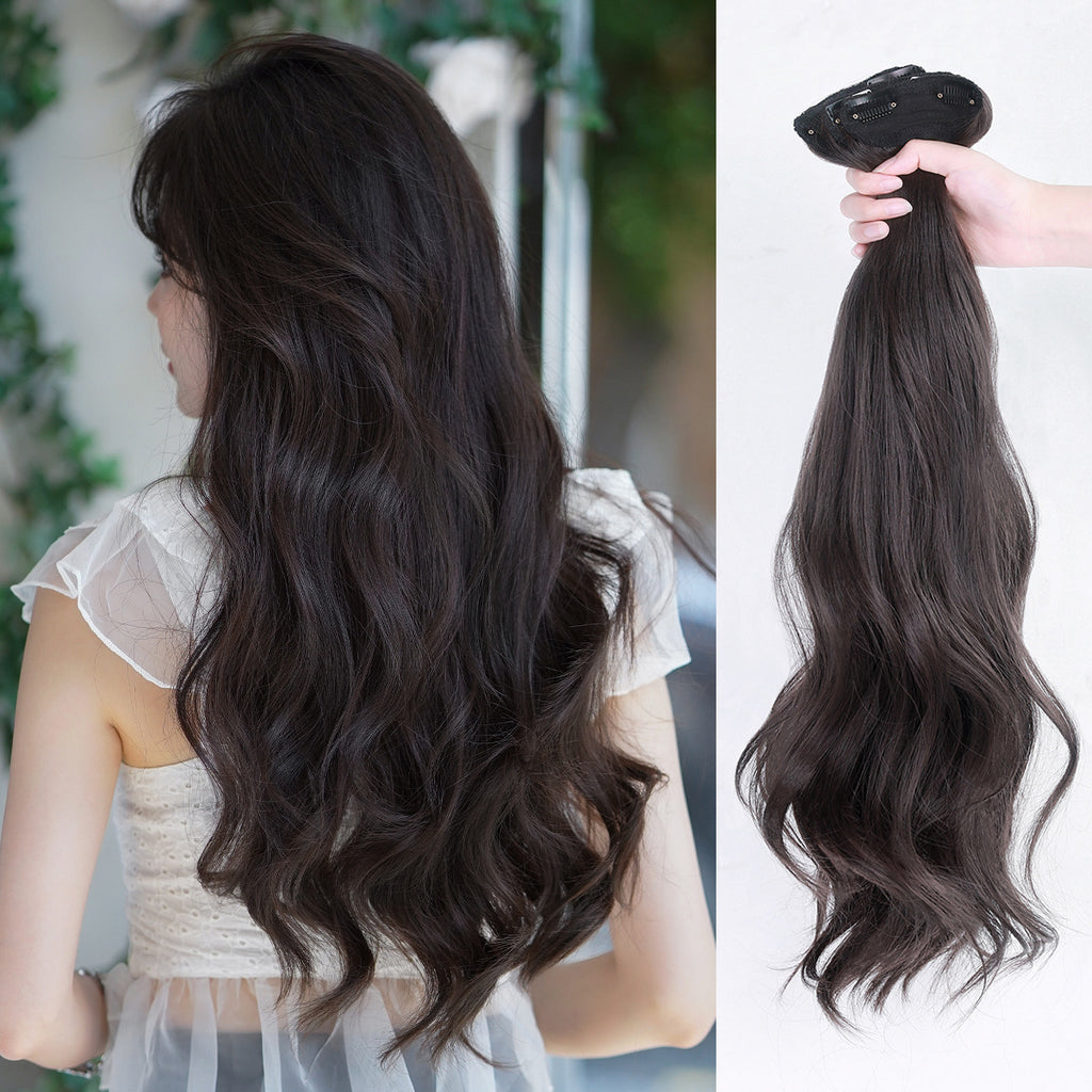 Dark Slate Gray 22-Inch Wavy Hair Extensions - Accessory Collection (3-Piece Set) (FEVERCOS)