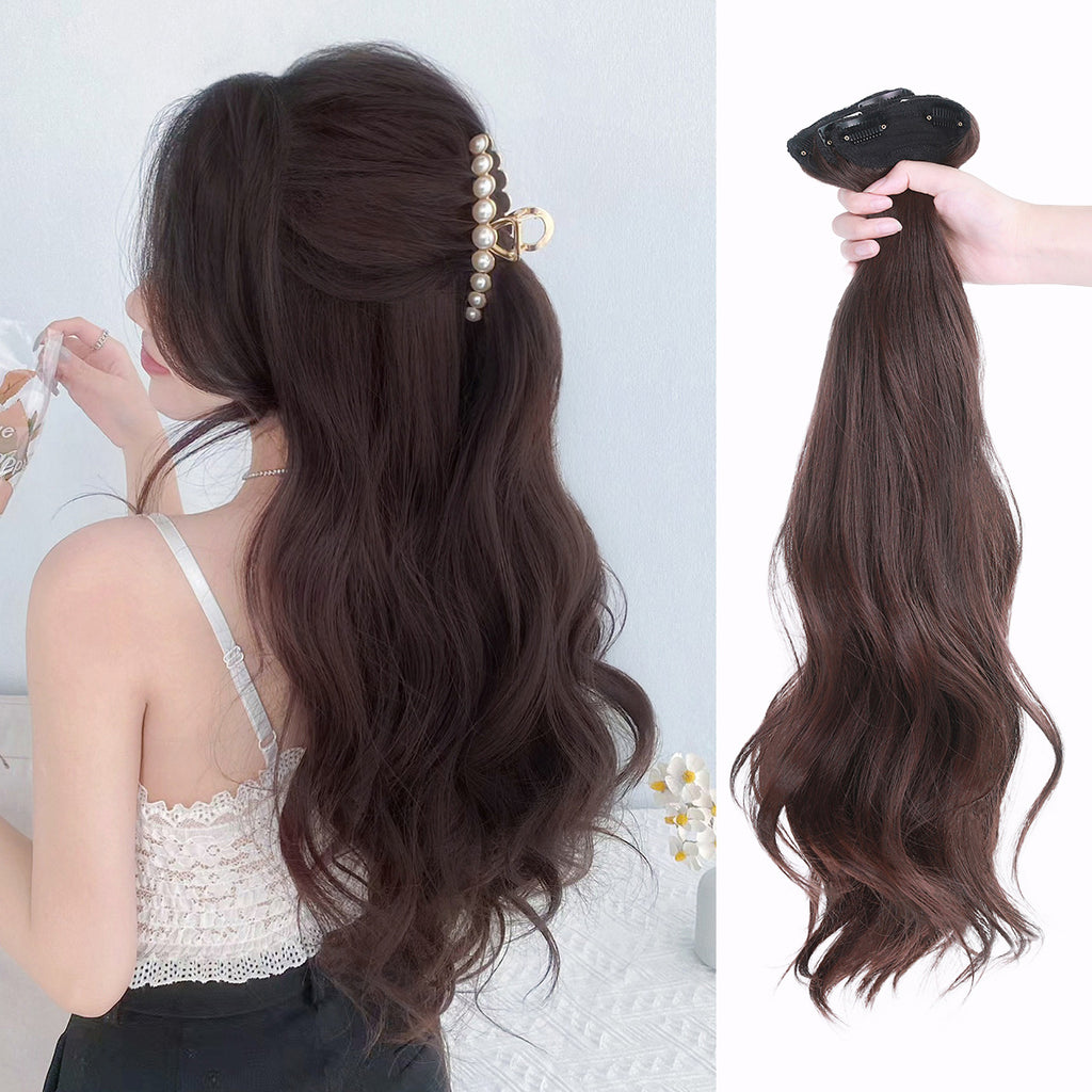 White Smoke 22-Inch Wavy Hair Extensions - Accessory Collection (3-Piece Set) (FEVERCOS)