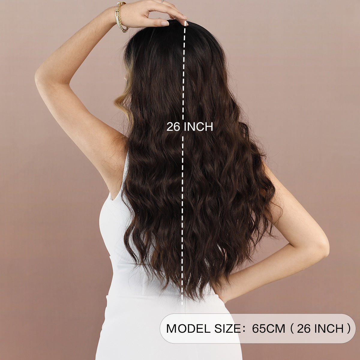 Rosy Brown Brown Gold Highlight Lace Wig - Elite Lace Fronts (T-Part Wavy) (FEVERCOS)