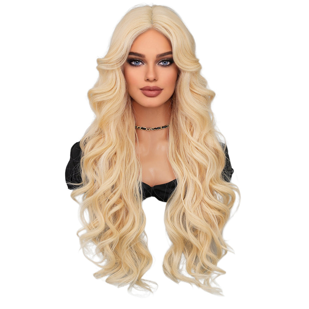 White Smoke Platinum Blonde Lace Wavy Wig - Elite Lace Fronts (T-Part Middle Part) (FEVERCOS)