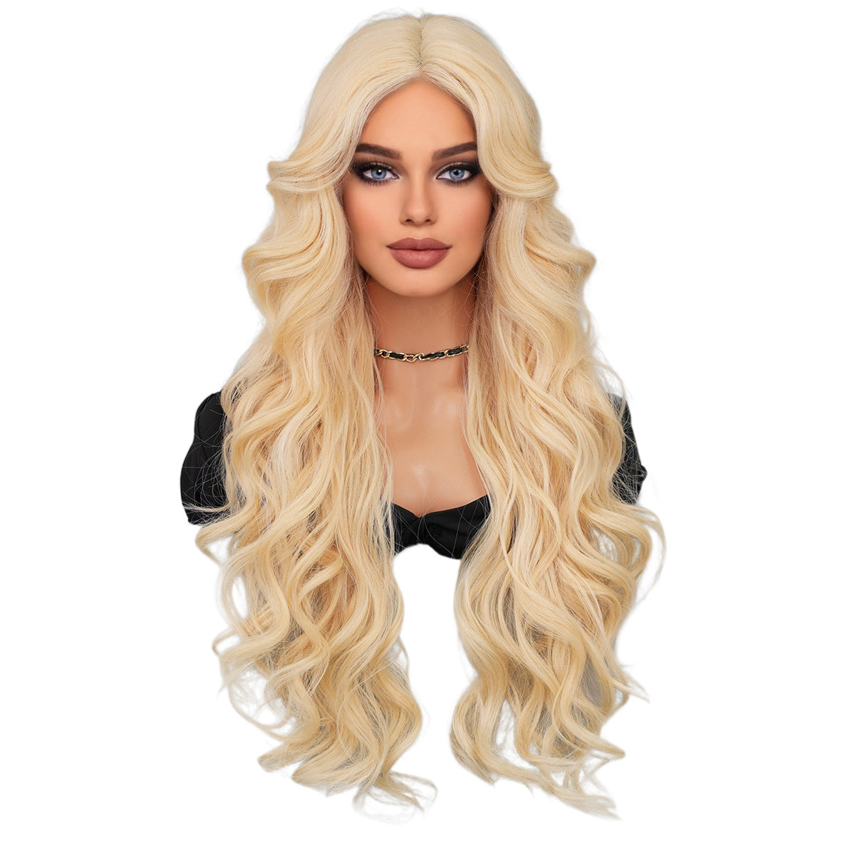 White Smoke Platinum Blonde Lace Wavy Wig - Elite Lace Fronts (T-Part Middle Part) (FEVERCOS)