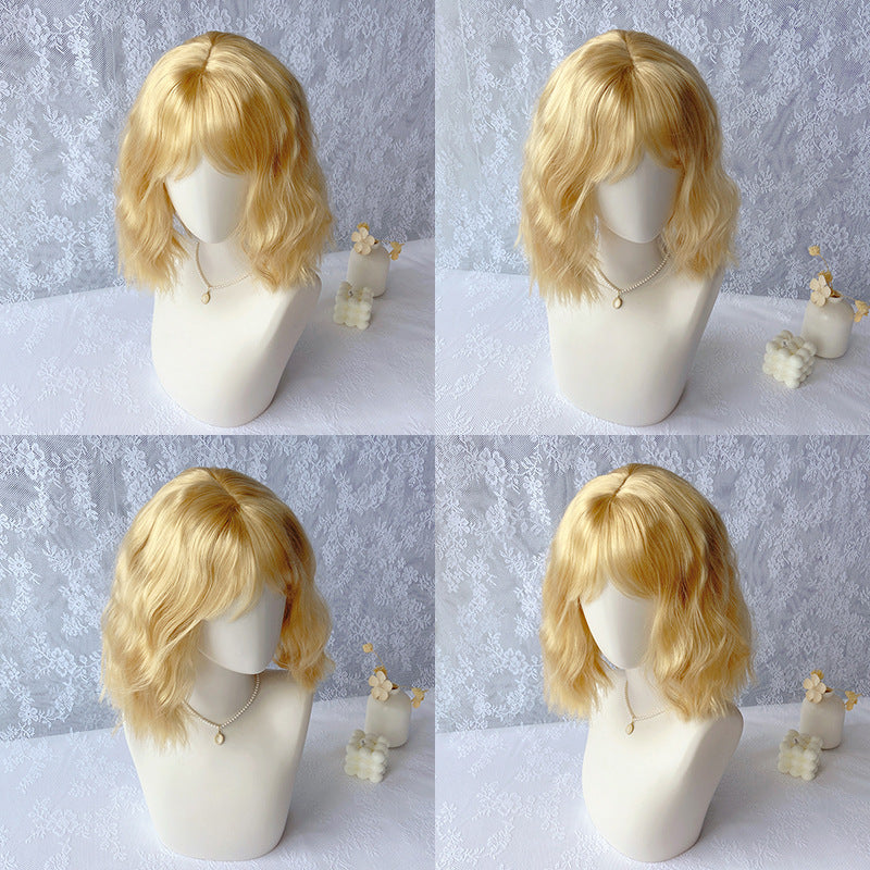 Wavy Shoulder-Length Bob Wig - Everyday Fashion (Air Bangs) (FEVERCOS)