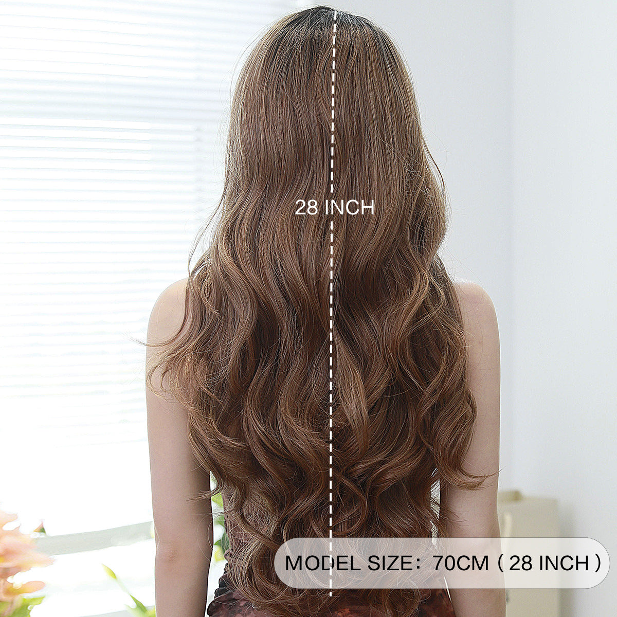 White Smoke Mocha Brown Highlight Lace Wig - Elite Lace Fronts (Wavy Side Part) (FEVERCOS)