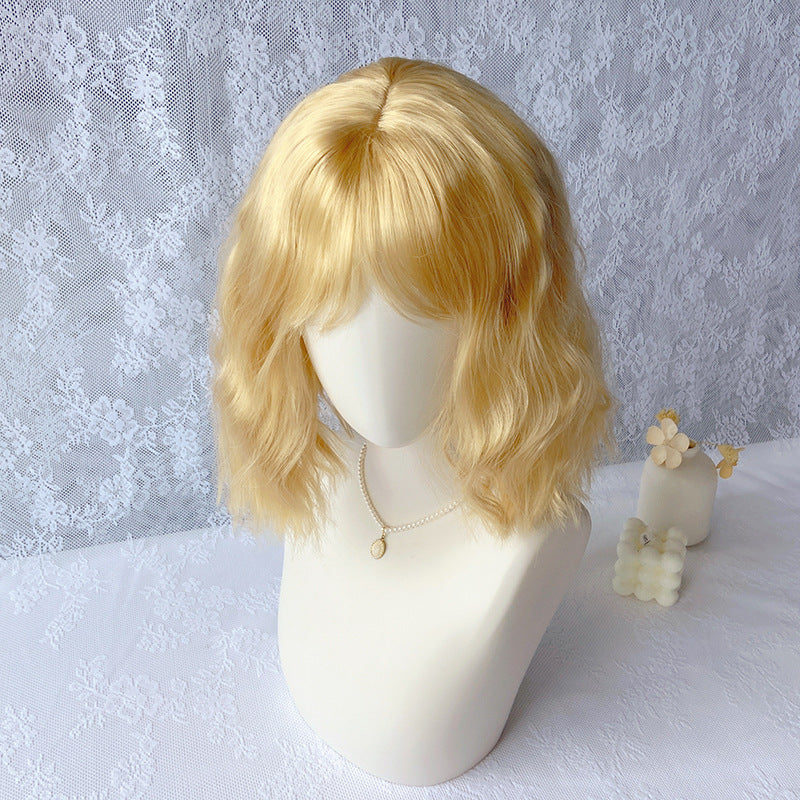 Wavy Shoulder-Length Bob Wig - Everyday Fashion (Air Bangs) (FEVERCOS)