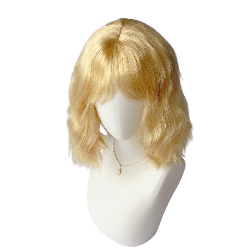 Wavy Shoulder-Length Bob Wig - Everyday Fashion (Air Bangs) (FEVERCOS)