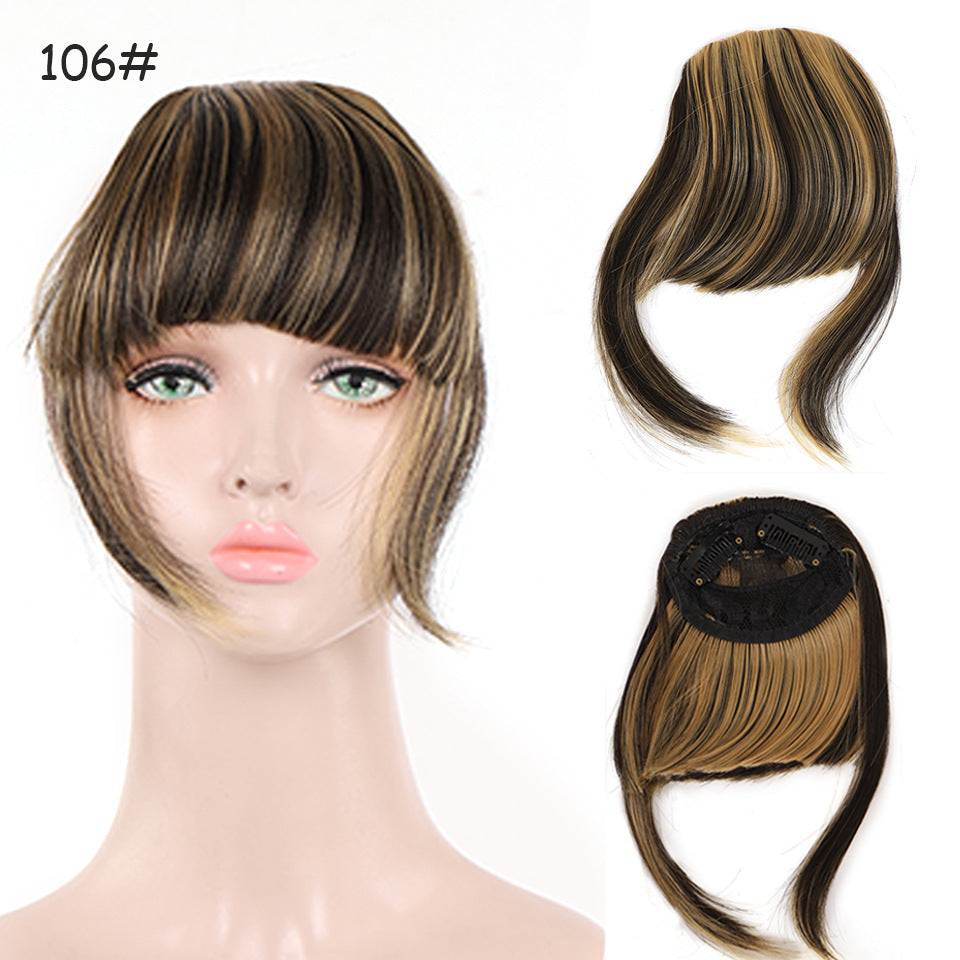 Natural Air Bangs with Sideburns - Face-Slimming Collection (Clip-In Extension) (FEVERCOS) Hair Extension