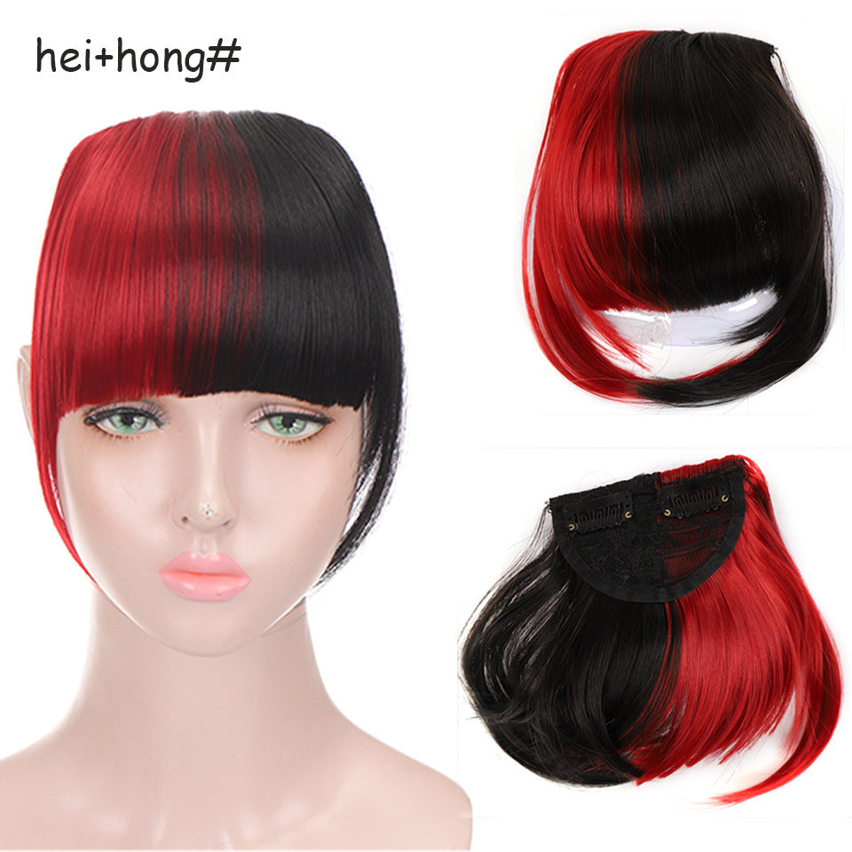 Natural Air Bangs with Sideburns - Face-Slimming Collection (Clip-In Extension) (FEVERCOS) Hair Extension