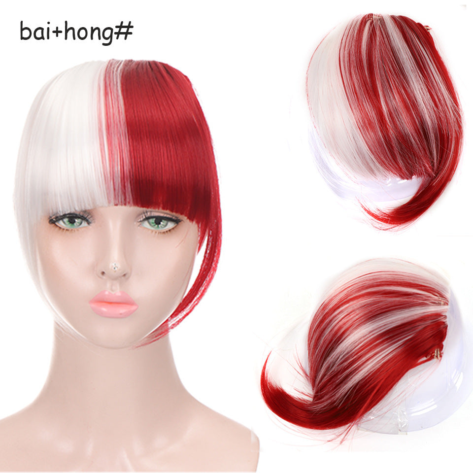 Natural Air Bangs with Sideburns - Face-Slimming Collection (Clip-In Extension) (FEVERCOS) Hair Extension