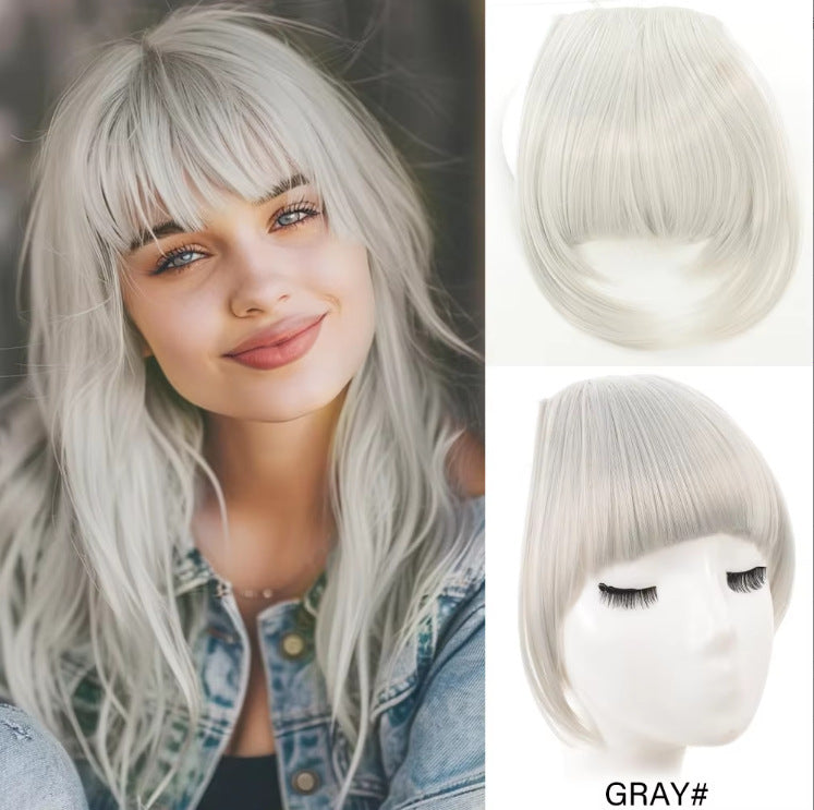 Natural Air Bangs with Sideburns - Face-Slimming Collection (Clip-In Extension) (FEVERCOS) Hair Extension