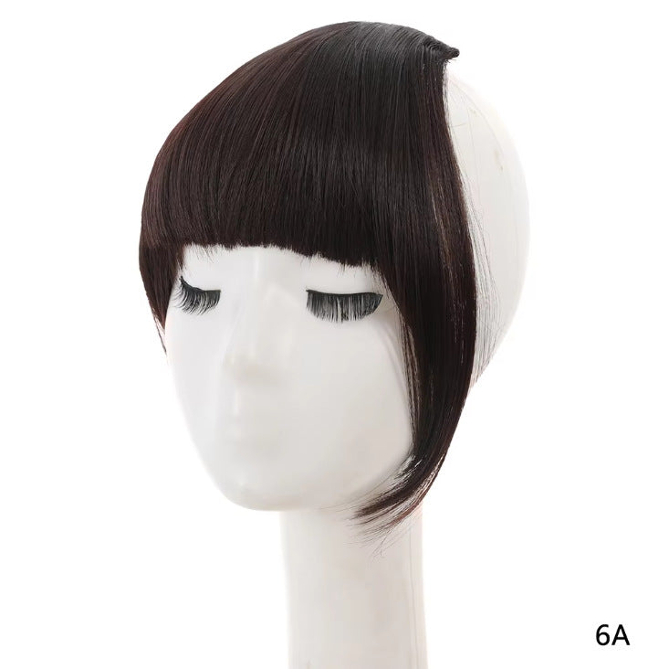 Natural Air Bangs with Sideburns - Face-Slimming Collection (Clip-In Extension) (FEVERCOS) Hair Extension