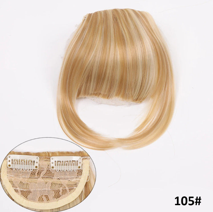 Natural Air Bangs with Sideburns - Face-Slimming Collection (Clip-In Extension) (FEVERCOS) Hair Extension