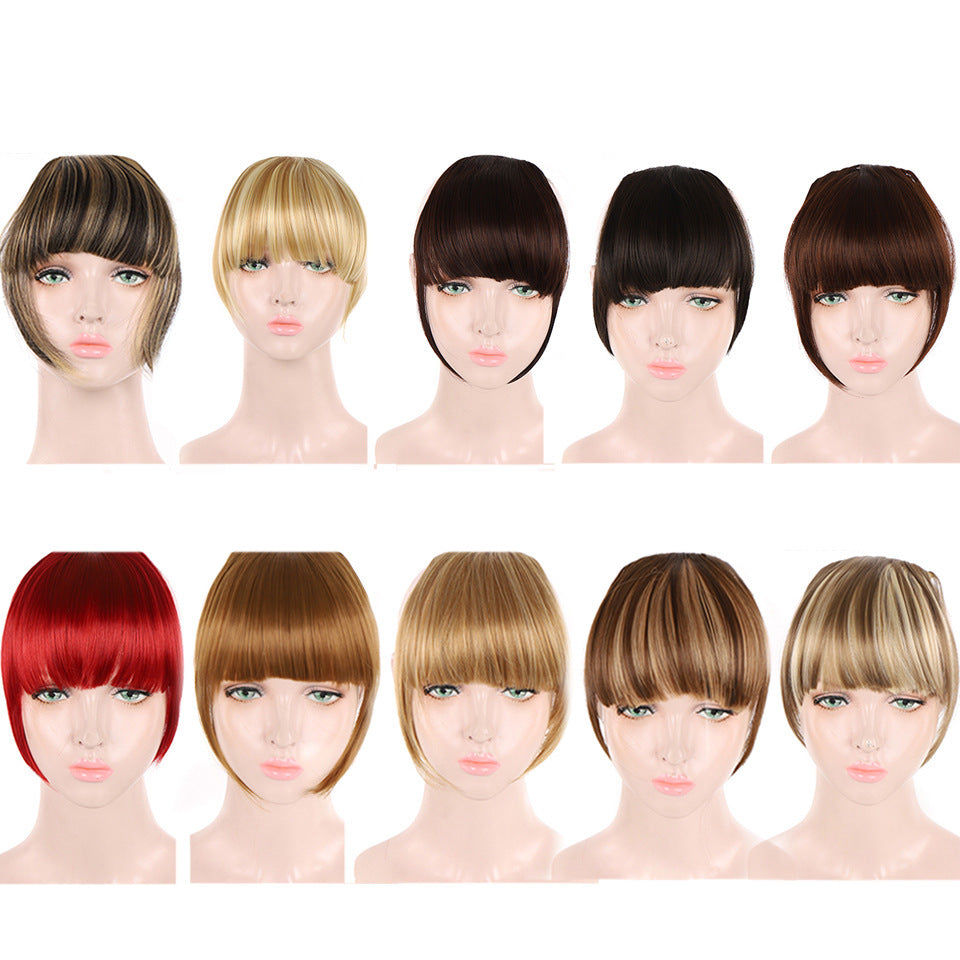 Natural Air Bangs with Sideburns - Face-Slimming Collection (Clip-In Extension) (FEVERCOS) Hair Extension
