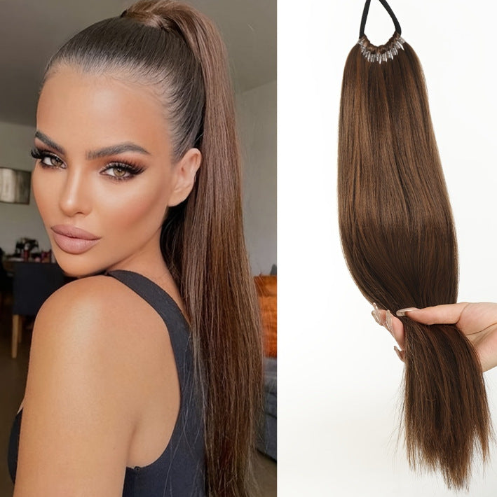 White Smoke Ultra-Long Straight Ponytail Extension - Runway Collection (18-32 Inch Lengths) (FEVERCOS) Hair Extension