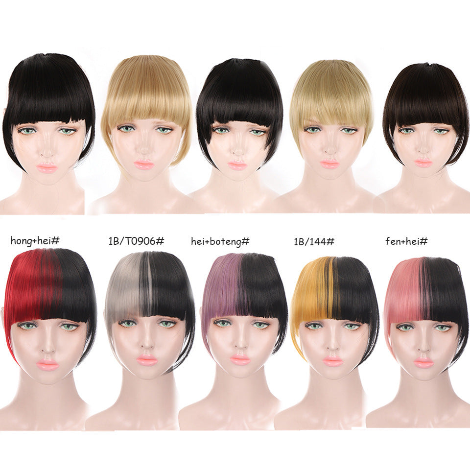 Natural Air Bangs with Sideburns - Face-Slimming Collection (Clip-In Extension) (FEVERCOS) Hair Extension