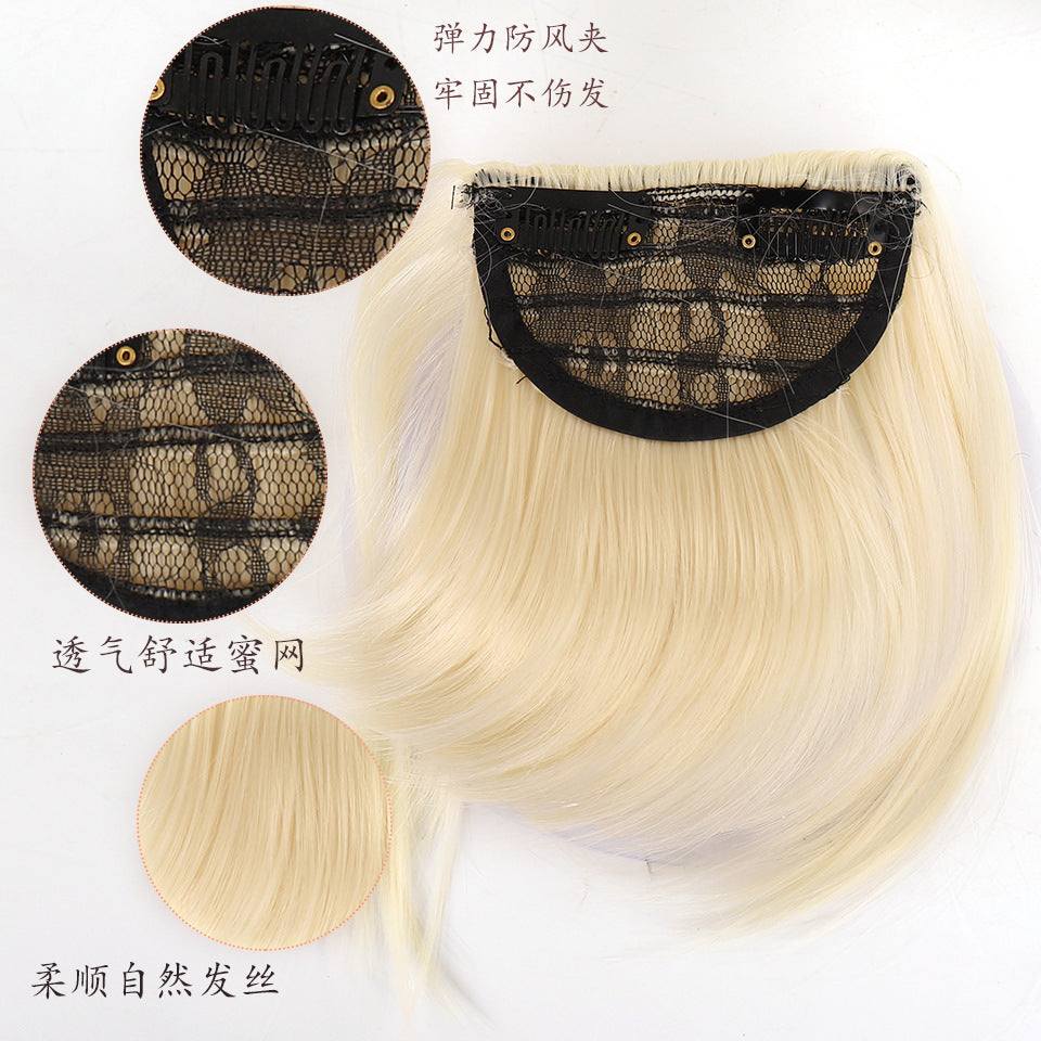 Natural Air Bangs with Sideburns - Face-Slimming Collection (Clip-In Extension) (FEVERCOS) Hair Extension