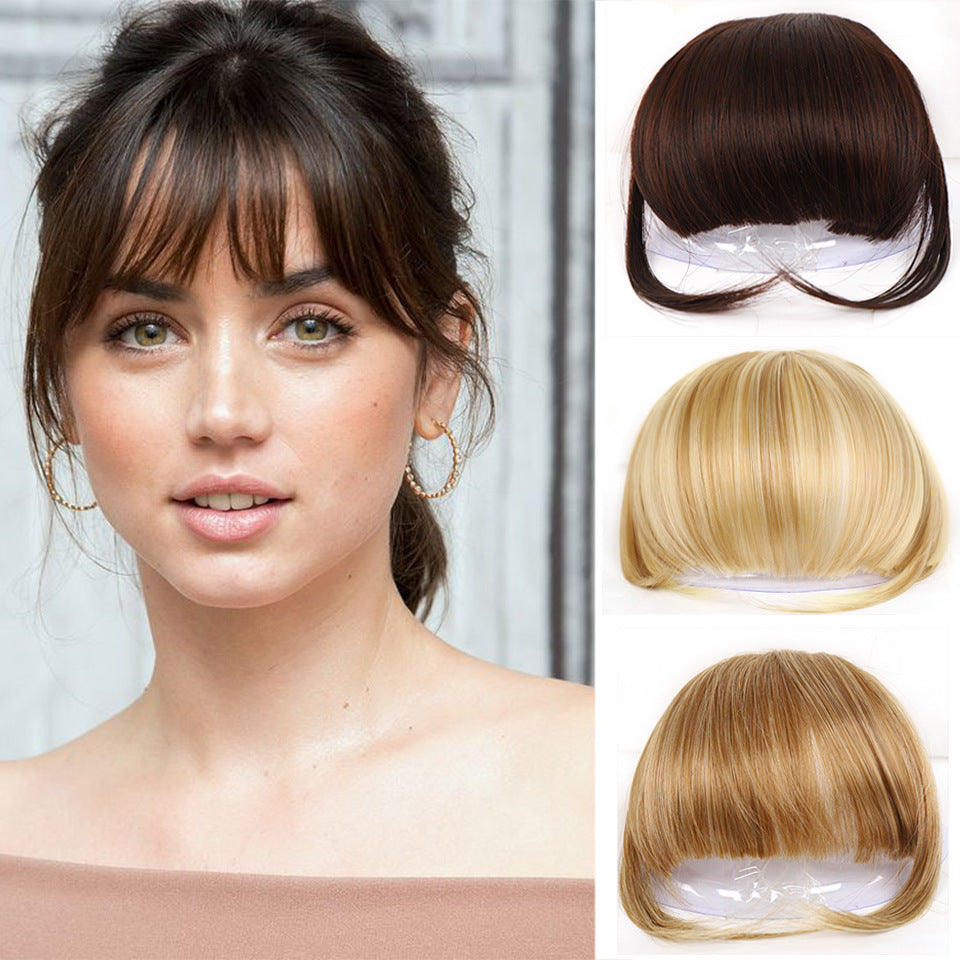 Natural Air Bangs with Sideburns - Face-Slimming Collection (Clip-In Extension) (FEVERCOS) Hair Extension