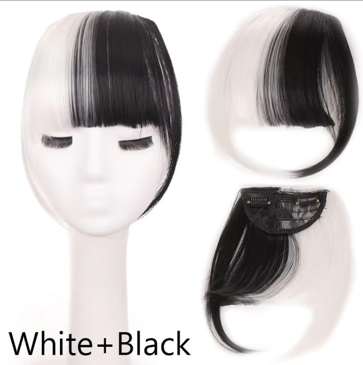 Natural Air Bangs with Sideburns - Face-Slimming Collection (Clip-In Extension) (FEVERCOS) Hair Extension