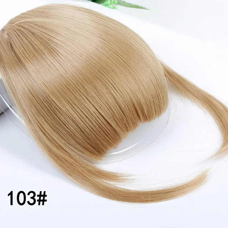 Natural Air Bangs with Sideburns - Face-Slimming Collection (Clip-In Extension) (FEVERCOS) Hair Extension