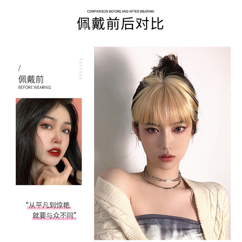 Flaxen Blonde Air Bangs Clip-In - K-Pop Starlet Collection (Invisible Hairline) (FEVERCOS) Hair Extension