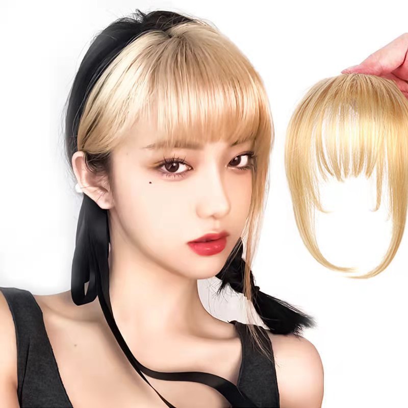 Flaxen Blonde Air Bangs Clip-In - K-Pop Starlet Collection (Invisible Hairline) (FEVERCOS) Hair Extension