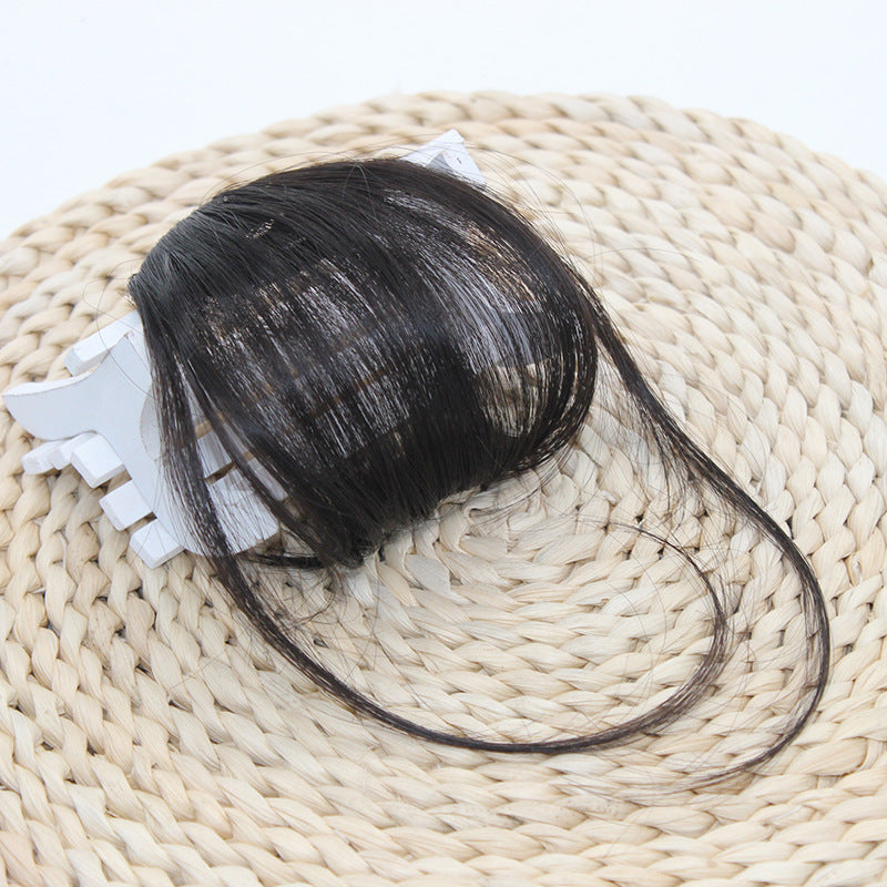 Classic Synthetic Air Bangs - Everyday Essentials (Invisible Clip-In) (FEVERCOS) Hair Extension