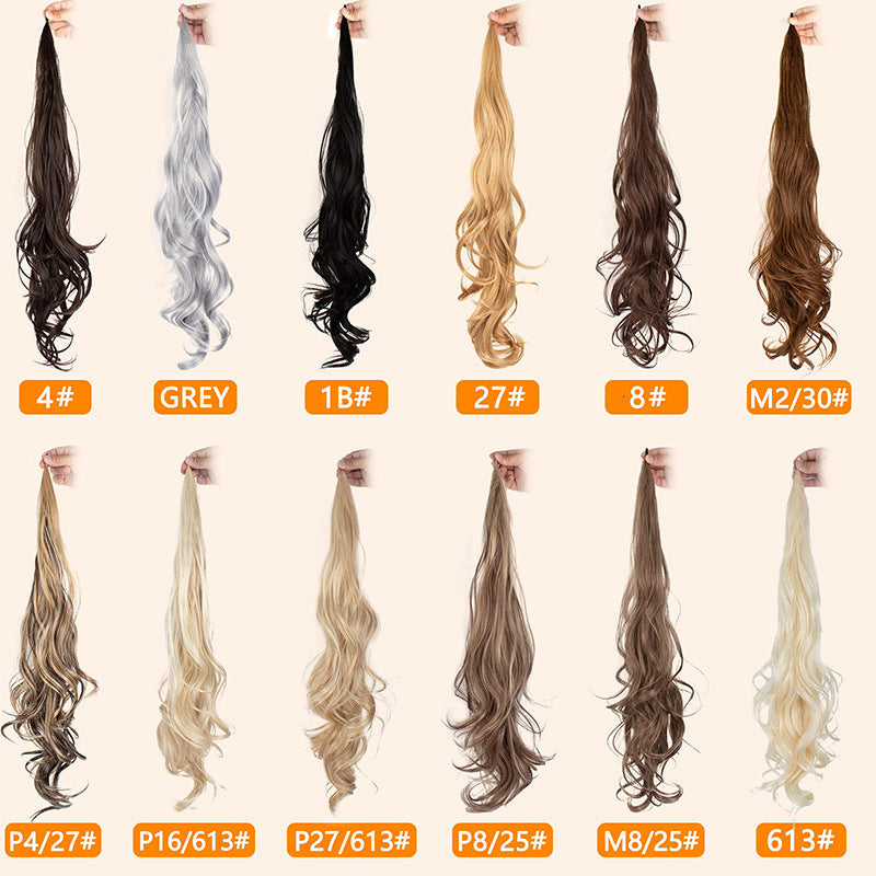 Seashell Wrap-Around Long Wavy Ponytail - High Glamour (Seamless Attachment) (FEVERCOS) Hair Extension