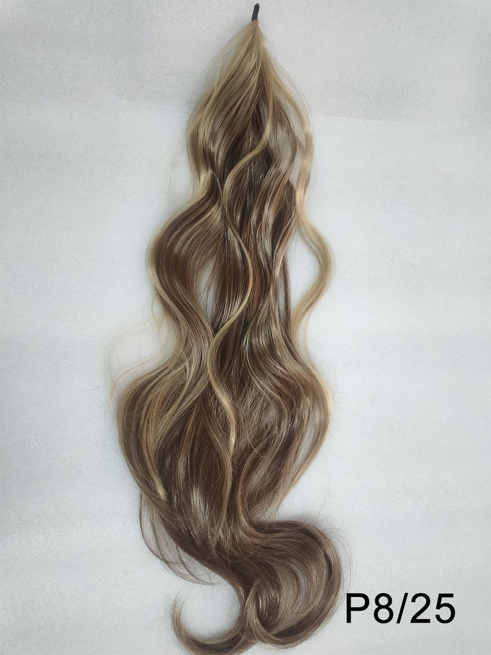 Light Gray Wrap-Around Long Wavy Ponytail - High Glamour (Seamless Attachment) (FEVERCOS) Hair Extension