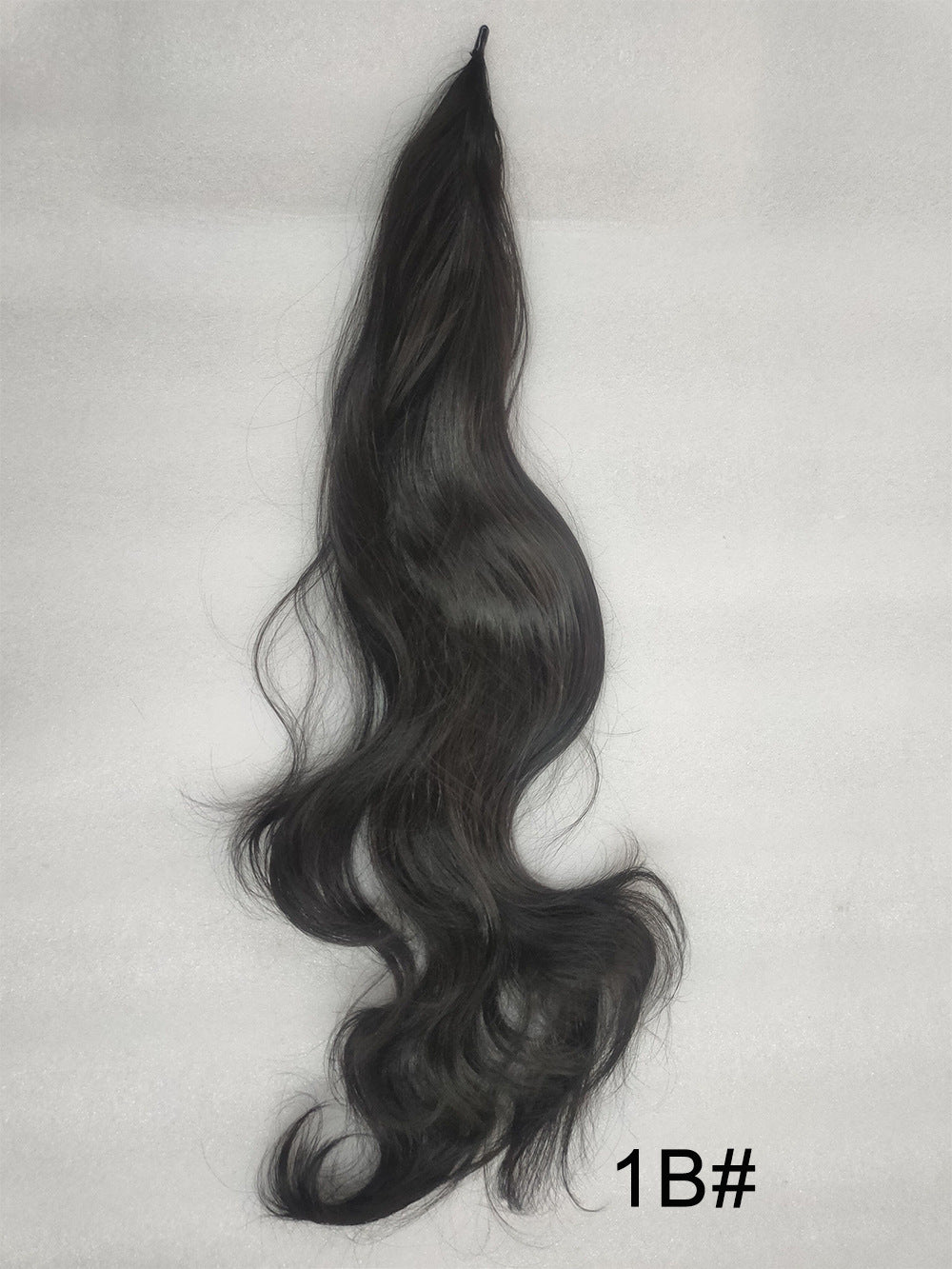 Light Gray Wrap-Around Long Wavy Ponytail - High Glamour (Seamless Attachment) (FEVERCOS) Hair Extension