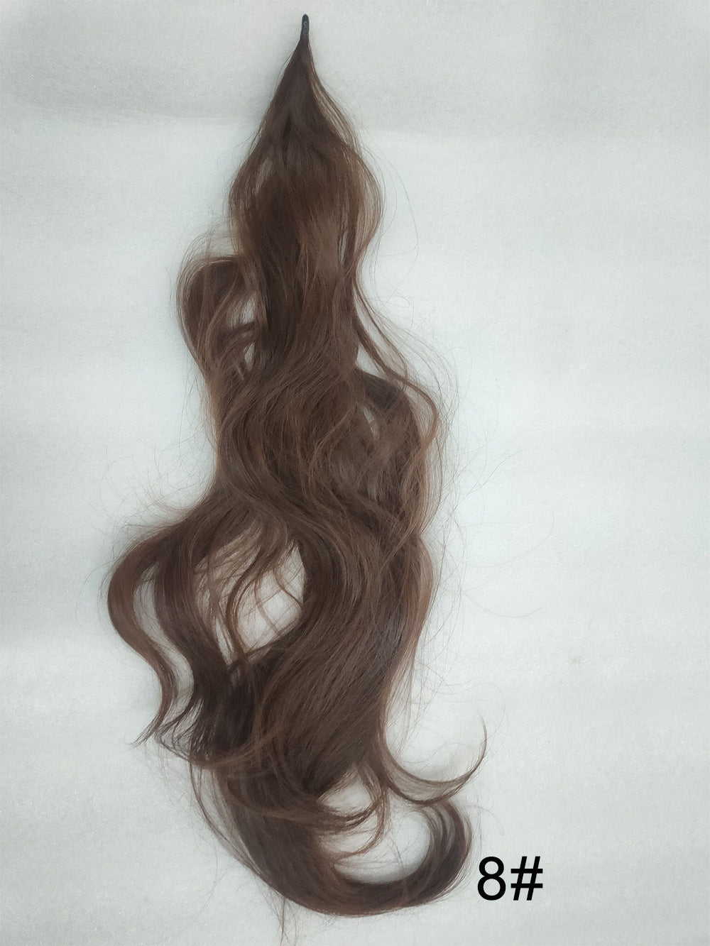 Light Gray Wrap-Around Long Wavy Ponytail - High Glamour (Seamless Attachment) (FEVERCOS) Hair Extension