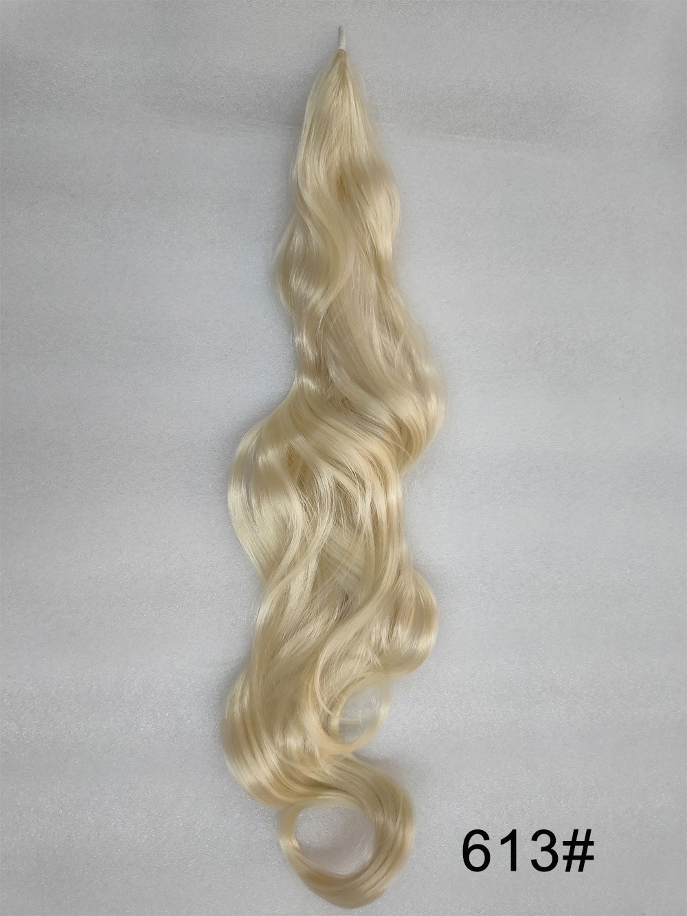Gray Wrap-Around Long Wavy Ponytail - High Glamour (Seamless Attachment) (FEVERCOS) Hair Extension