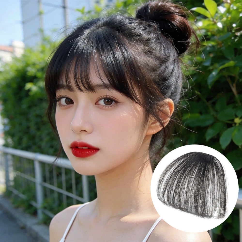 Hand-Tied Comic Air Bangs - Anime Aesthetic (Mini Invisible Clip) (FEVERCOS) Hair Extension